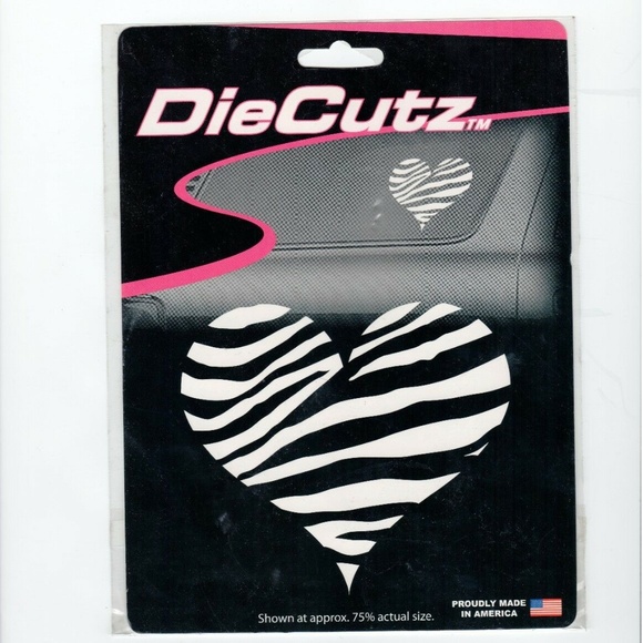 Chroma Zebra Heart Decal 3934 - Picture 1 of 2